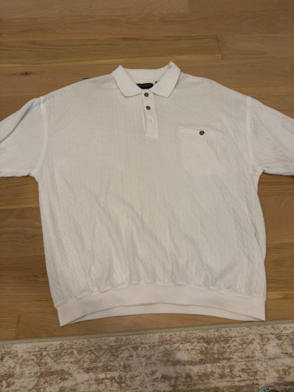 Safe Harbor White Knit Polo